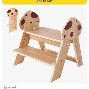 Mushroom Step Stool/toddler chair- organic- wood